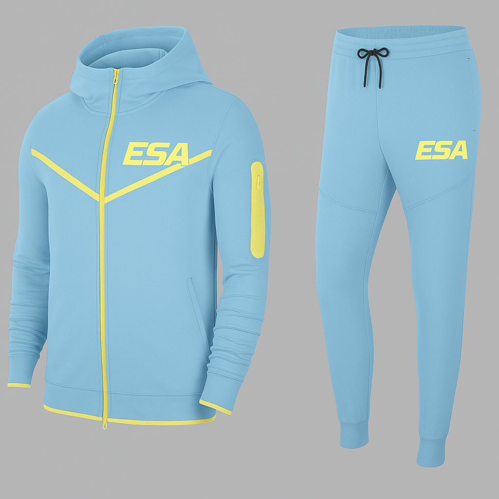 ESA Tracksuit - Light Blue with Yellow