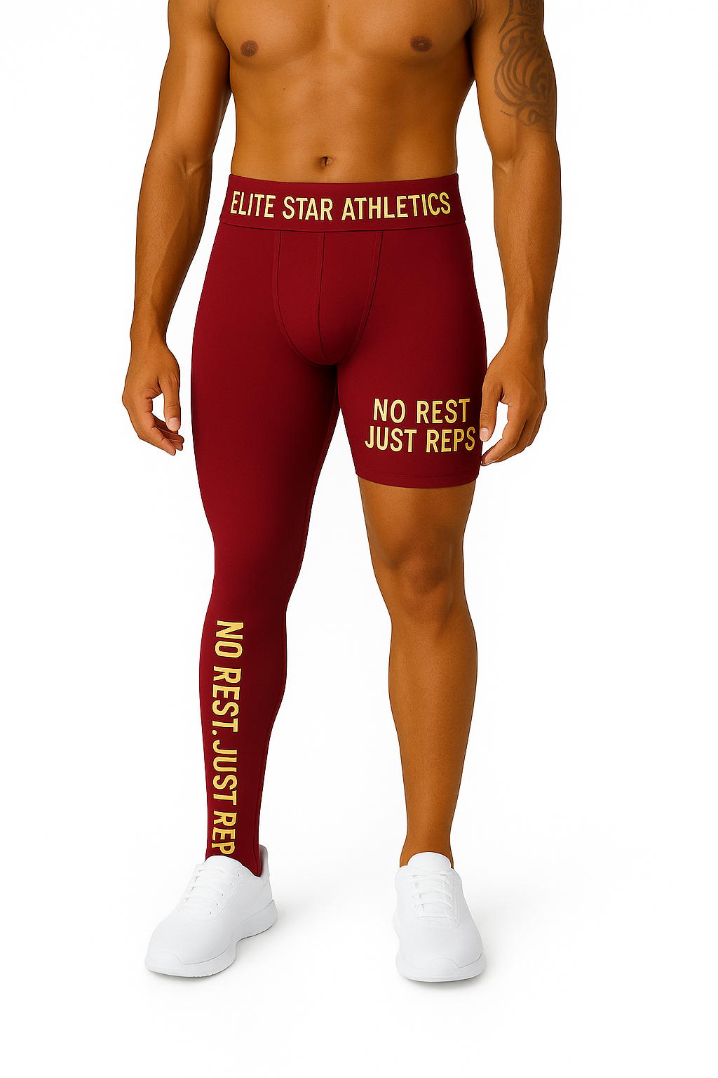 ESA Compression Pants - Burgundy/Gold (Men)