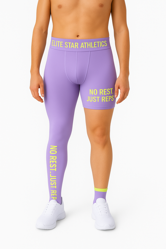ESA Compression Pants - Lavender/Lime Green (Men)